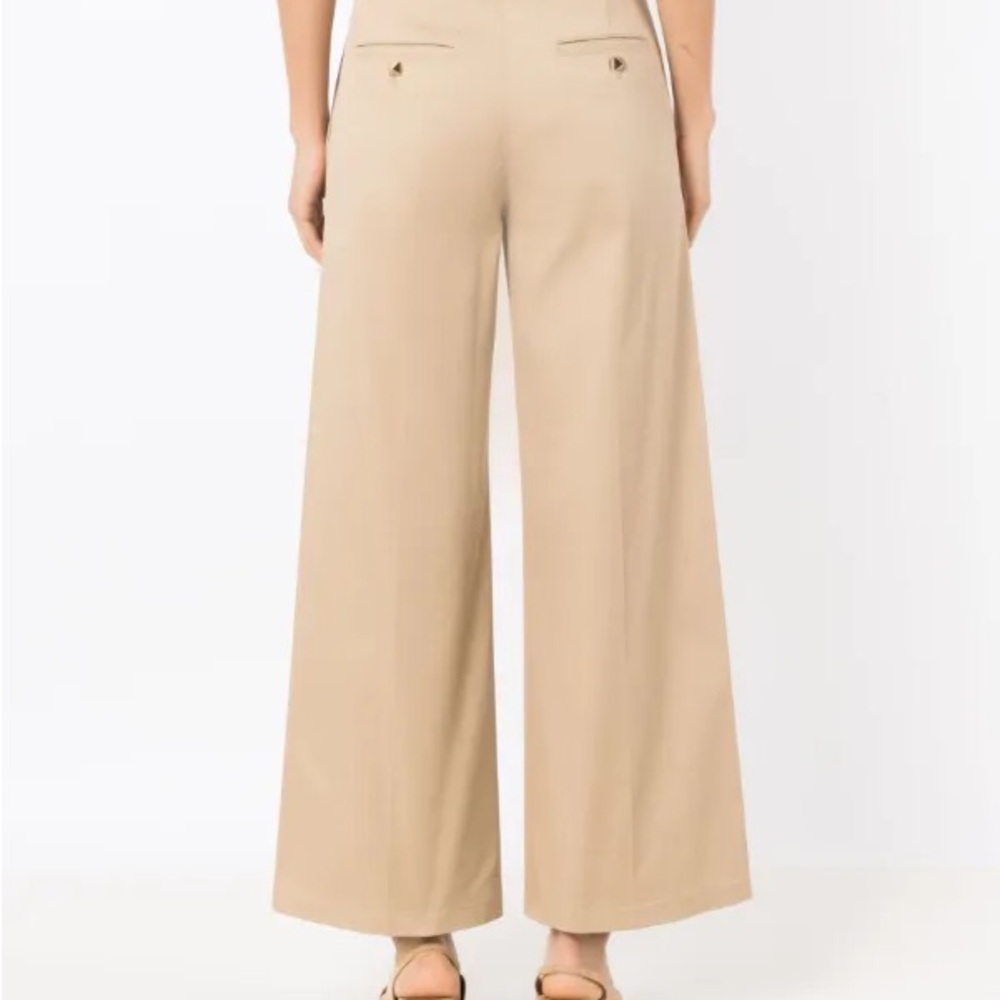 Elegant Tan Wide-Leg Women's Pants